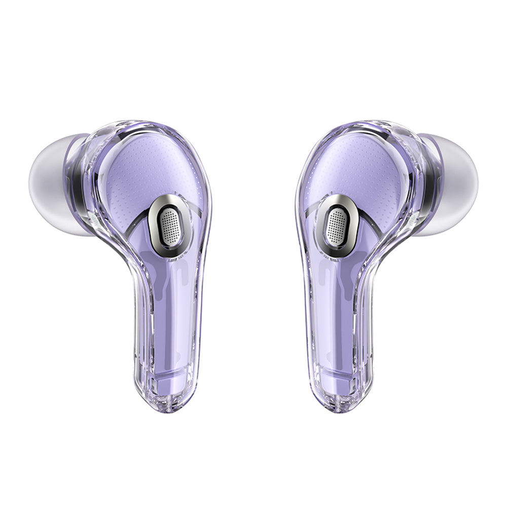 Acefast - Wireless Earbuds (T8) - USB-C, IPX4, Bluetooth 5.3, AI Call Noise Reduction, Digital Display, 480mAh - Purple