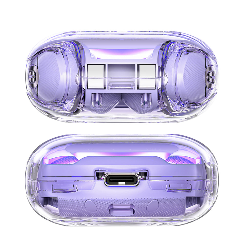 Acefast - Wireless Earbuds (T8) - USB-C, IPX4, Bluetooth 5.3, AI Call Noise Reduction, Digital Display, 480mAh - Purple