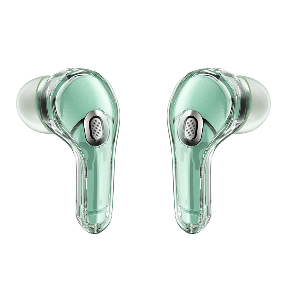 Acefast - Wireless Earbuds (T8) - USB-C, IPX4, Bluetooth 5.3, AI Call Noise Reduction, Digital Display, 480mAh - Mint Gr