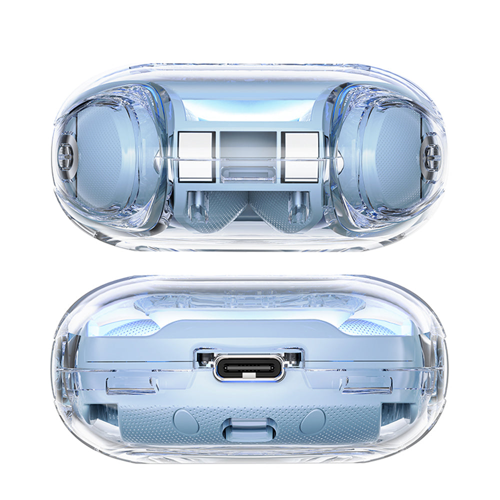 Acefast - Wireless Earbuds (T8) - USB-C, IPX4, Bluetooth 5.3, AI Call Noise Reduction, Digital Display, 480mAh - Ice Blu