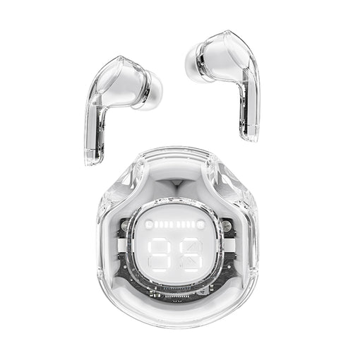 Acefast - Wireless Earbuds (T8) - USB-C, IPX4, Bluetooth 5.3, AI Call Noise Reduction, Digital Display, 480mAh - White M