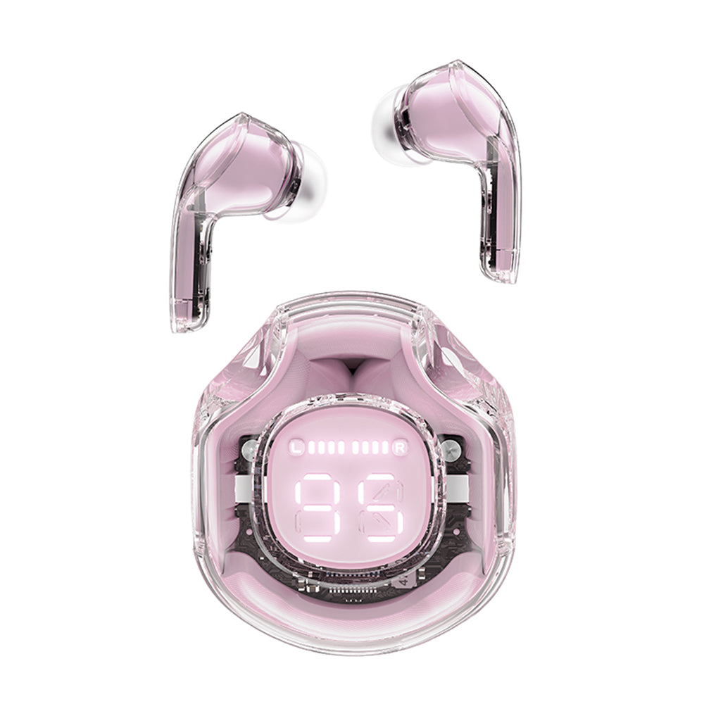 Acefast - Wireless Earbuds (T8) - USB-C, IPX4, Bluetooth 5.3, AI Call Noise Reduction, Digital Display, 480mAh - Lotus P