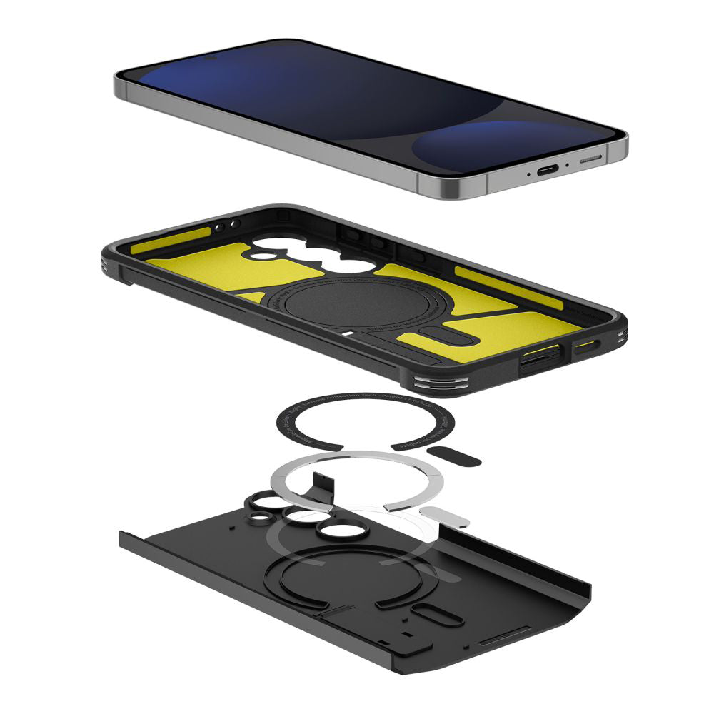 Spigen Husa de protectie Spigen Tough Armor MagSafe (ACS08625) compatibil cu Samsung Galaxy S24 FE, Negru – imagine 6
