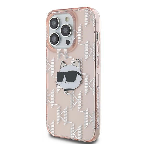 Karl Lagerfeld - IML Luxury (KLHCP14XHKLPCHP) - iPhone 14 Pro Max - Pink Choupette Head&Monogram
