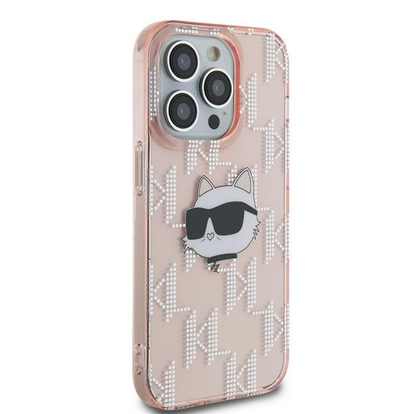 Karl Lagerfeld - IML Luxury (KLHCP14XHKLPCHP) - iPhone 14 Pro Max - Pink Choupette Head&Monogram