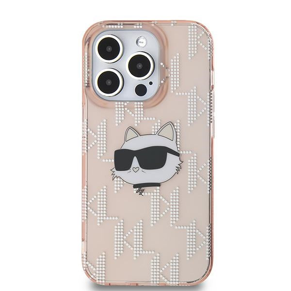 Karl Lagerfeld - IML Luxury (KLHCP14XHKLPCHP) - iPhone 14 Pro Max - Pink Choupette Head&Monogram