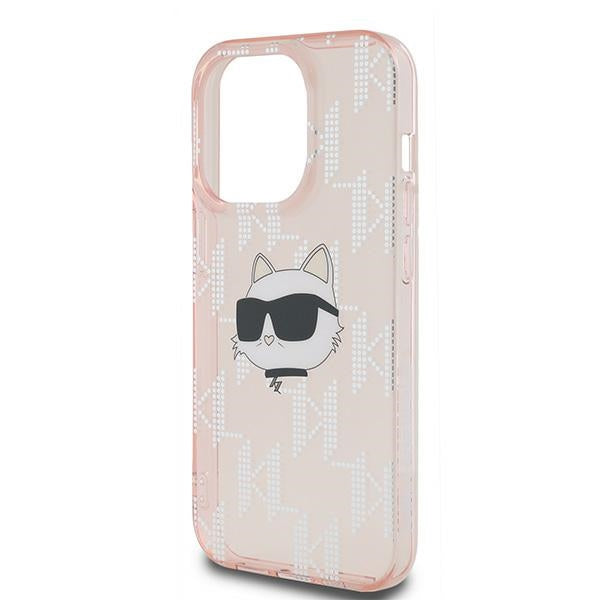 Karl Lagerfeld - IML Luxury (KLHCP14XHKLPCHP) - iPhone 14 Pro Max - Pink Choupette Head&Monogram