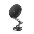 Acefast - Car Holder with Wireless Charging (D30) - for iPhone, Magnetic Grip, 360°, LED Light, for Dashboard, 15W - Bla