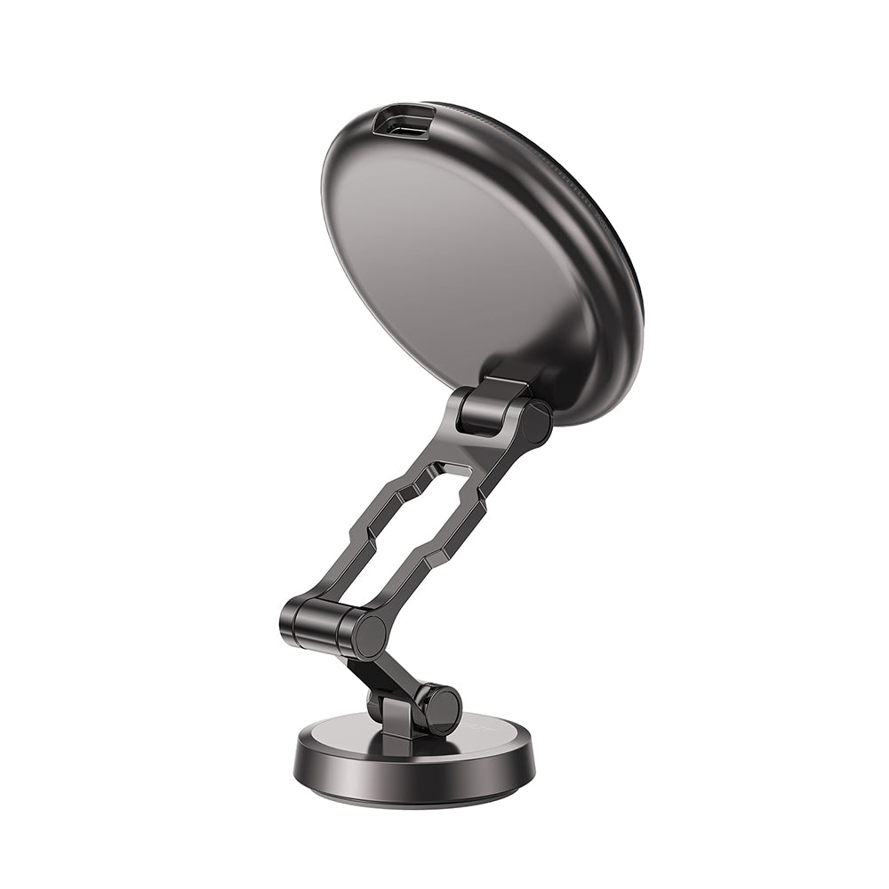 Acefast - Car Holder with Wireless Charging (D30) - for iPhone, Magnetic Grip, 360°, LED Light, for Dashboard, 15W - Bla