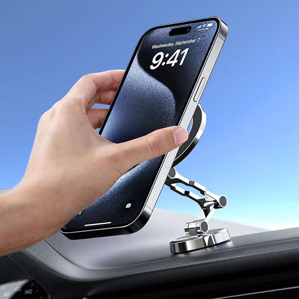 Acefast - Car Holder (D20) - Magnetic Ring, 360° Rotation, for Dashboard, Universal, Adjustable - Metal Gray