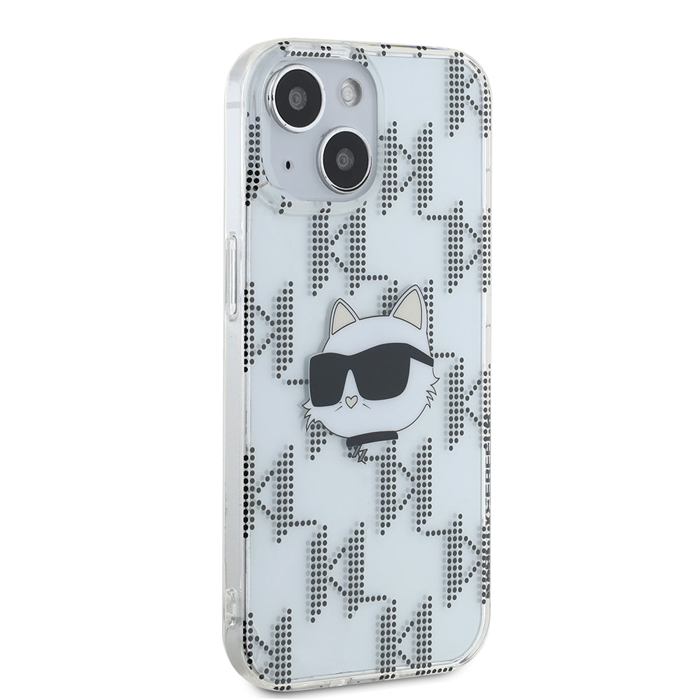 Karl Lagerfeld - IML Luxury (KLHCP15SHKLPCHT) - iPhone 15 - Transparent Choupette Head&Monogram