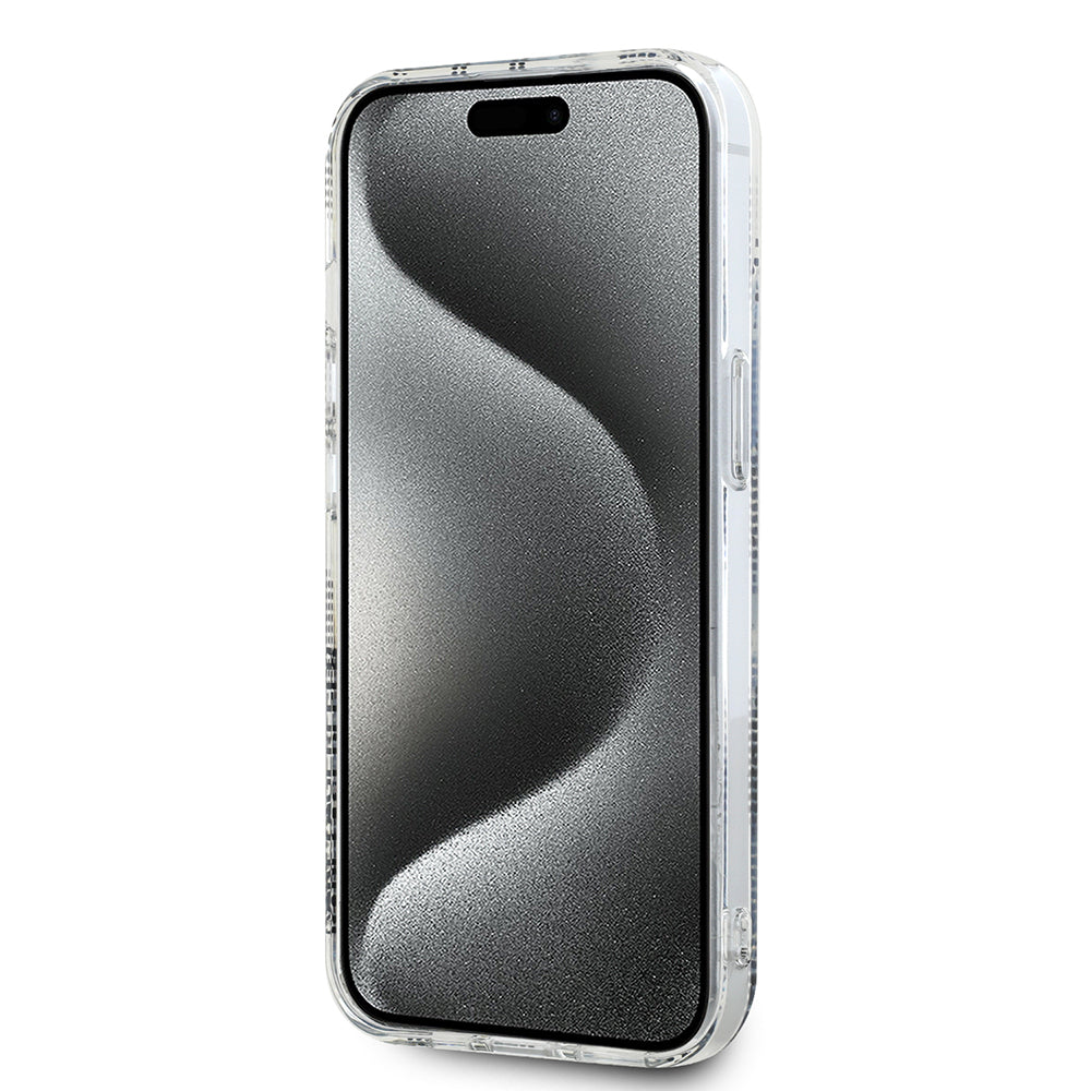 Karl Lagerfeld - IML Luxury (KLHCP15SHKLPCHT) - iPhone 15 - Transparent Choupette Head&Monogram