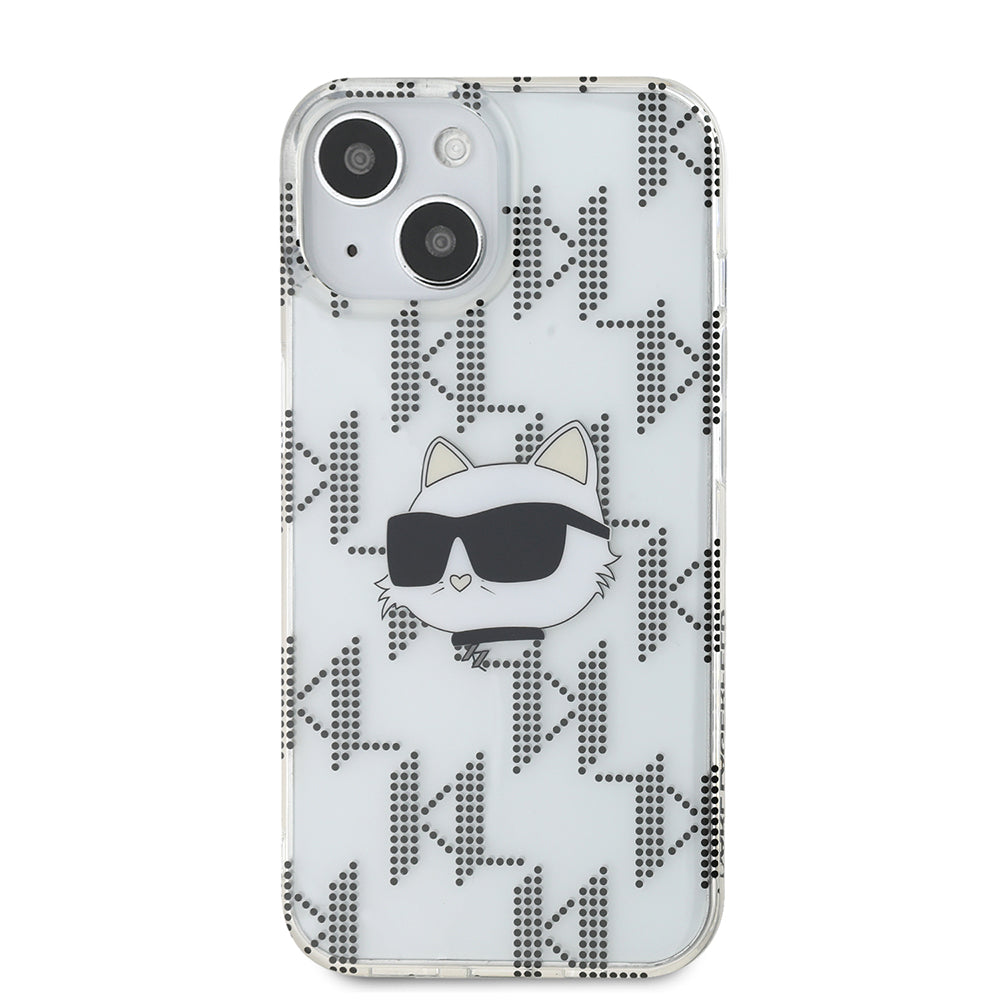 Karl Lagerfeld - IML Luxury (KLHCP15SHKLPCHT) - iPhone 15 - Transparent Choupette Head&Monogram