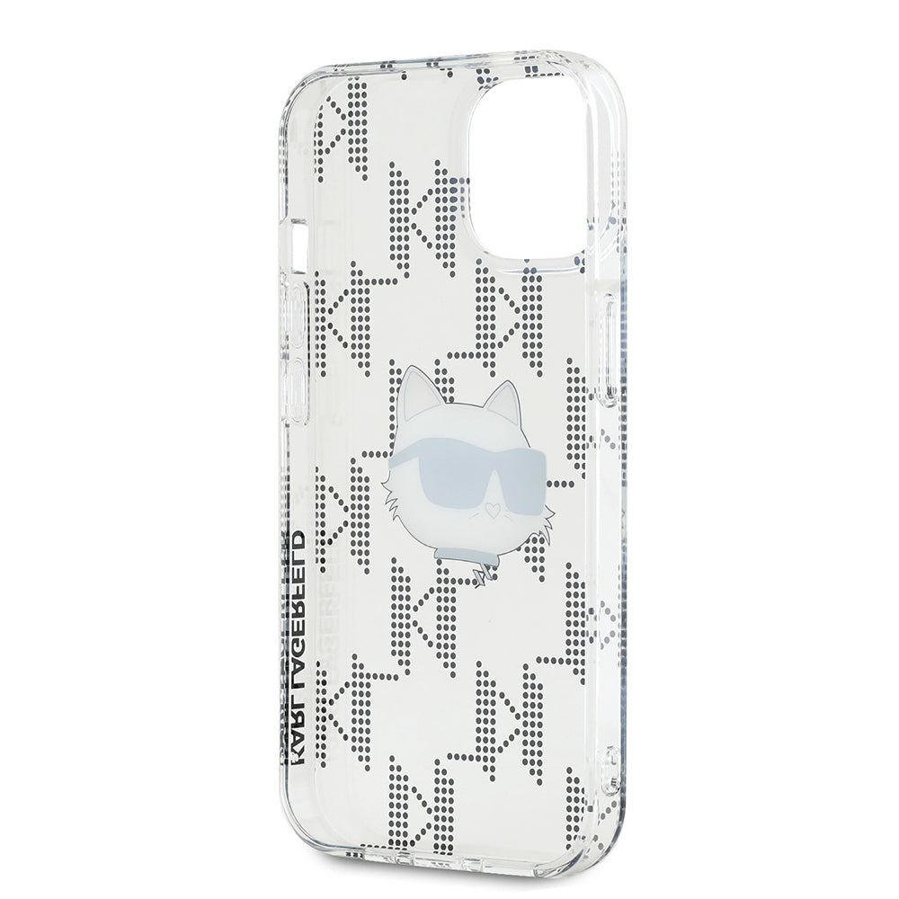 Karl Lagerfeld - IML Luxury (KLHCP15SHKLPCHT) - iPhone 15 - Transparent Choupette Head&Monogram