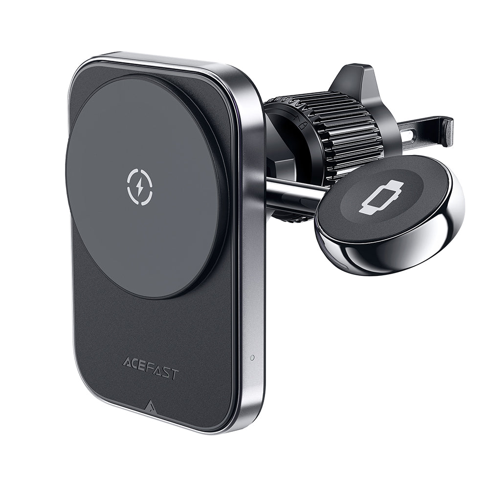 Acefast - Car Holder with Wireless Charging (D18) - for iPhone, 2in1 Wireless Fast Charging, for Air Vant, Lock Clip - B