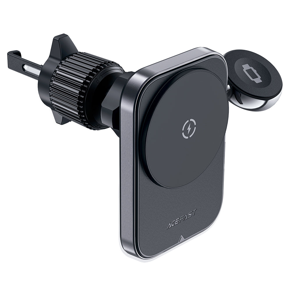 Acefast - Car Holder with Wireless Charging (D18) - for iPhone, 2in1 Wireless Fast Charging, for Air Vant, Lock Clip - B