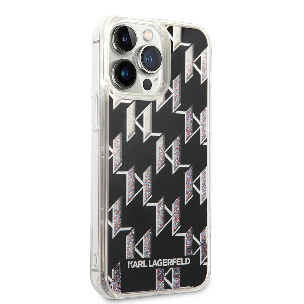 Karl Lagerfeld - Hardcase Liquid Glitter (KLHCP14XLMNMK) - iPhone 14 Pro Max - Monogram