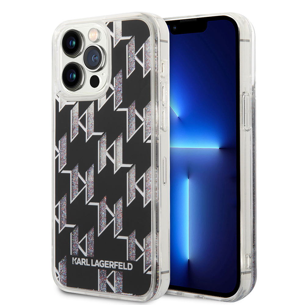 Karl Lagerfeld - Hardcase Liquid Glitter (KLHCP14XLMNMK) - iPhone 14 Pro Max - Monogram