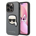 Karl Lagerfeld - Saffiano (KLHCP14XSAPKHG) - iPhone 14 Pro Max - Silver Karl`s Head