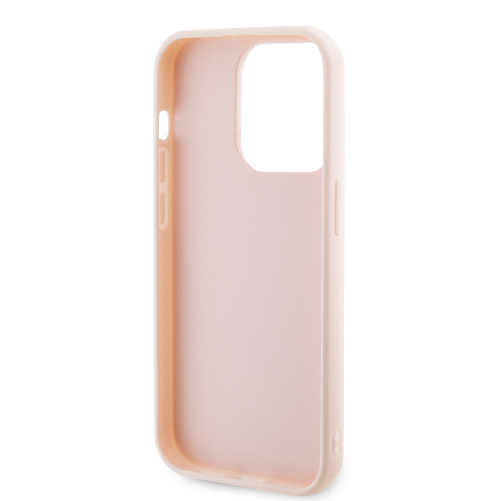 Karl Lagerfeld - 3D Design (KLHCP15L3DMBKCP) - iPhone 15 Pro - Pink Rubber Glitter Logo