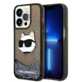 Karl Lagerfeld - Hardcase Glitter (KLHCP14XLNCHCK) - iPhone 14 Pro Max - Choupette Head