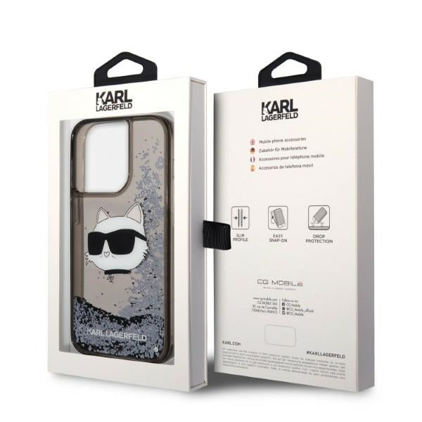 Karl Lagerfeld - Hardcase Glitter (KLHCP14XLNCHCK) - iPhone 14 Pro Max - Choupette Head