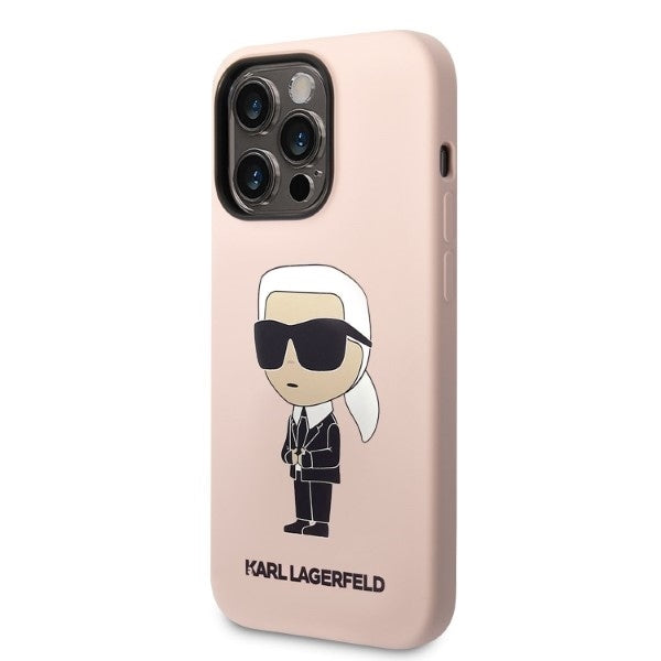 Karl Lagerfeld - Silicone (KLHCP14XSNIKBCP) - iPhone 14 Pro Max - Pink Ikonik