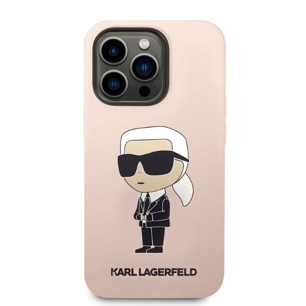 Karl Lagerfeld - Silicone (KLHCP14XSNIKBCP) - iPhone 14 Pro Max - Pink Ikonik