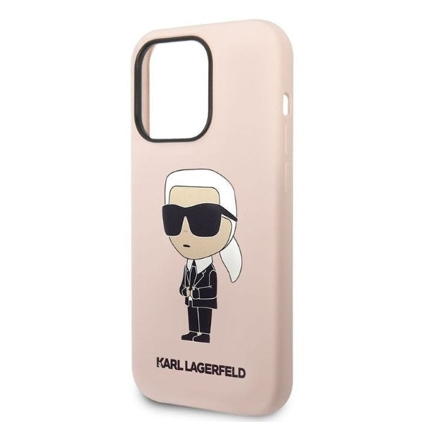 Karl Lagerfeld - Silicone (KLHCP14XSNIKBCP) - iPhone 14 Pro Max - Pink Ikonik