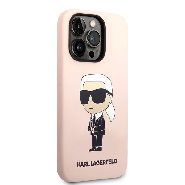 Karl Lagerfeld - Silicone (KLHCP14XSNIKBCP) - iPhone 14 Pro Max - Pink Ikonik