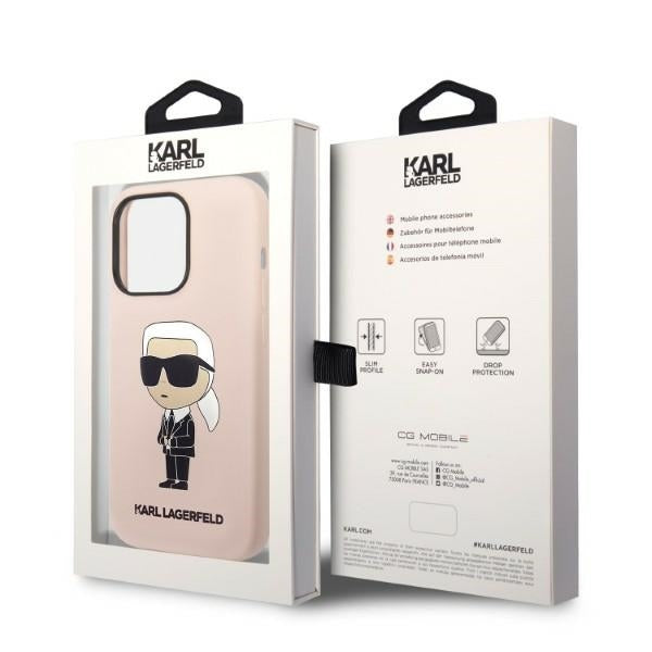 Karl Lagerfeld - Silicone (KLHCP14XSNIKBCP) - iPhone 14 Pro Max - Pink Ikonik
