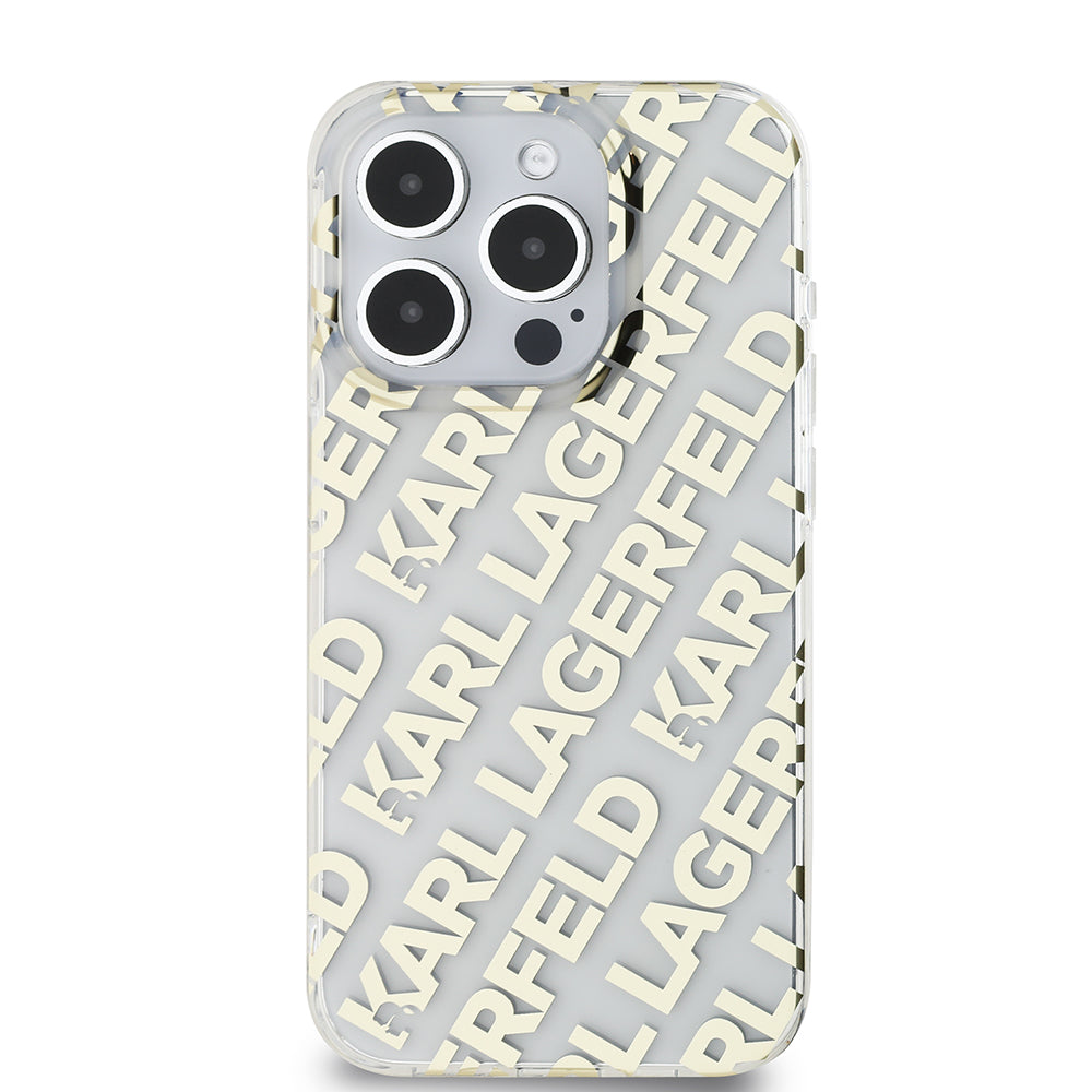 Karl Lagerfeld - IML Luxury (KLHCP15LHKFOEMD) - iPhone 15 Pro - Gold Fullover Logo