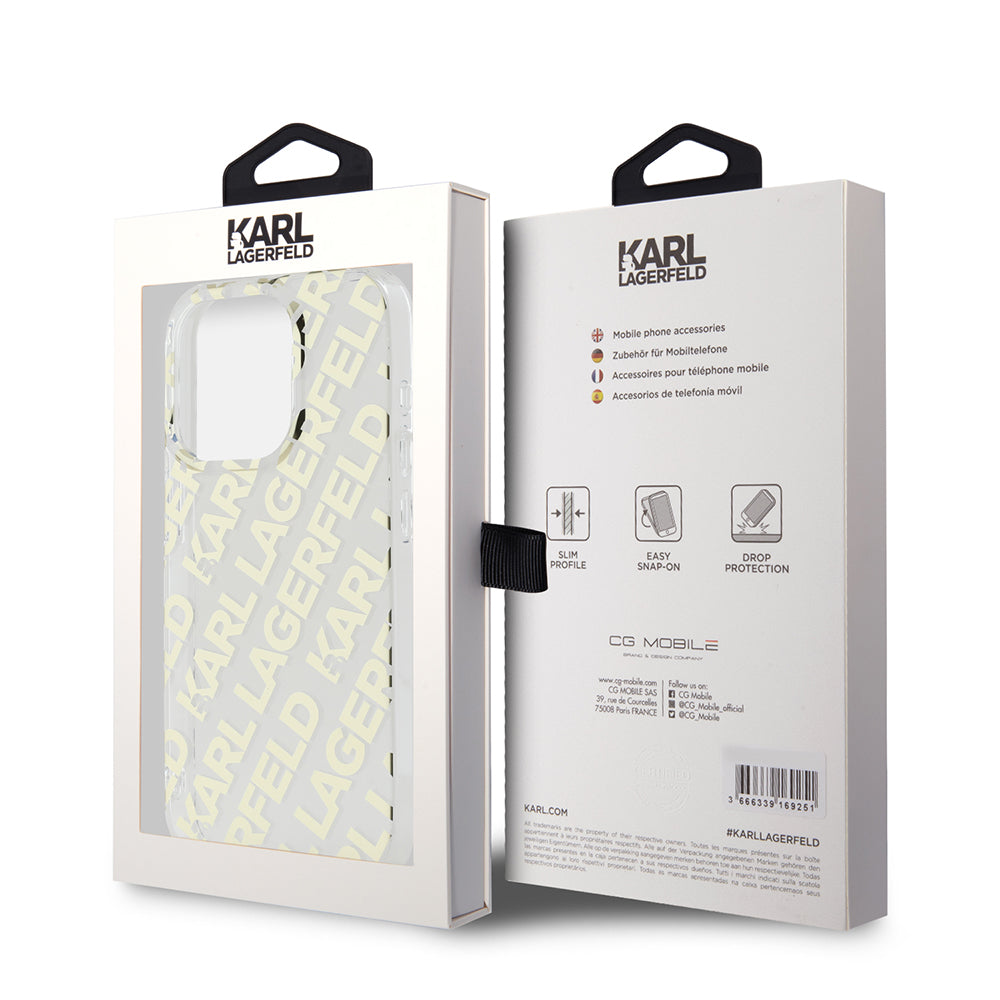 Karl Lagerfeld - IML Luxury (KLHCP15LHKFOEMD) - iPhone 15 Pro - Gold Fullover Logo
