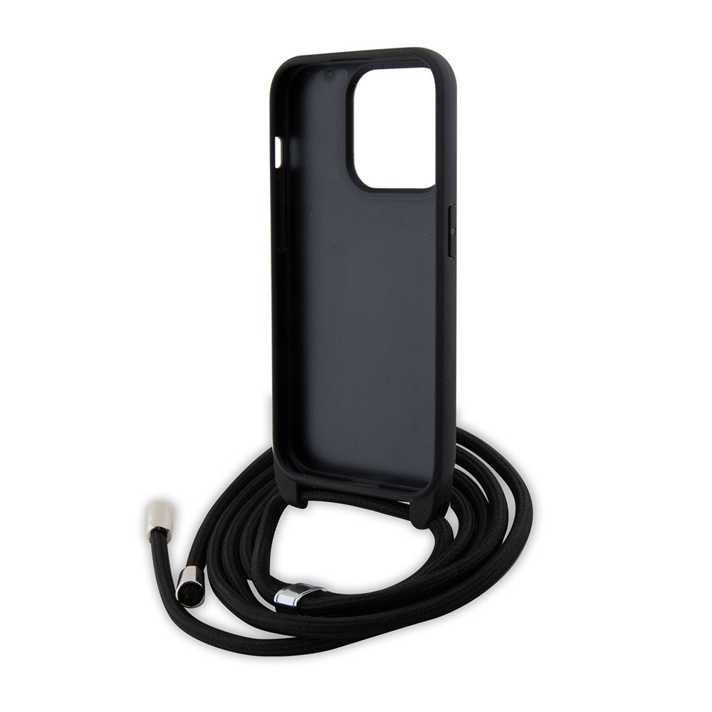 Karl Lagerfeld - Saffiano Crossbody (KLHCP15LSASKNPSK) - iPhone 15 Pro - Monogram Metal Pin Karl