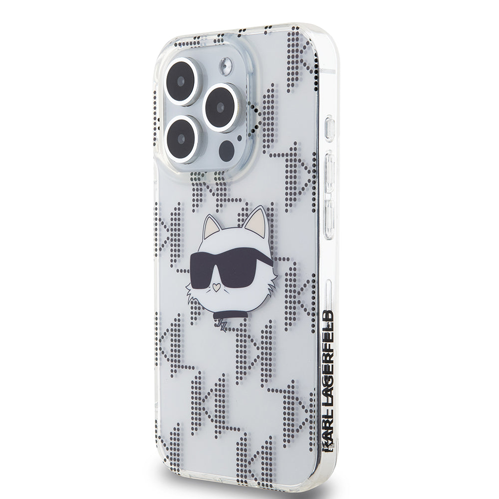 Karl Lagerfeld - IML Luxury (KLHCP15LHKLPCHT) - iPhone 15 Pro - Clear Choupette Head&Monogram