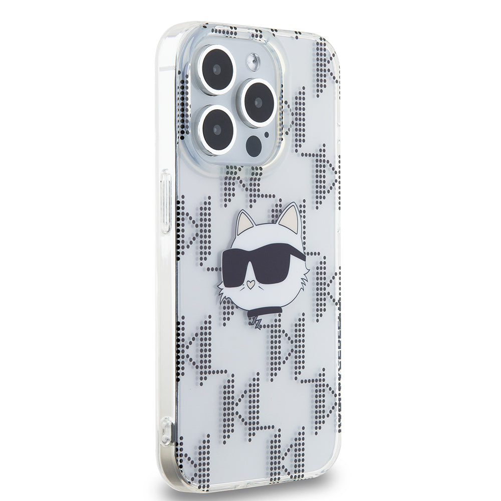 Karl Lagerfeld - IML Luxury (KLHCP15LHKLPCHT) - iPhone 15 Pro - Clear Choupette Head&Monogram