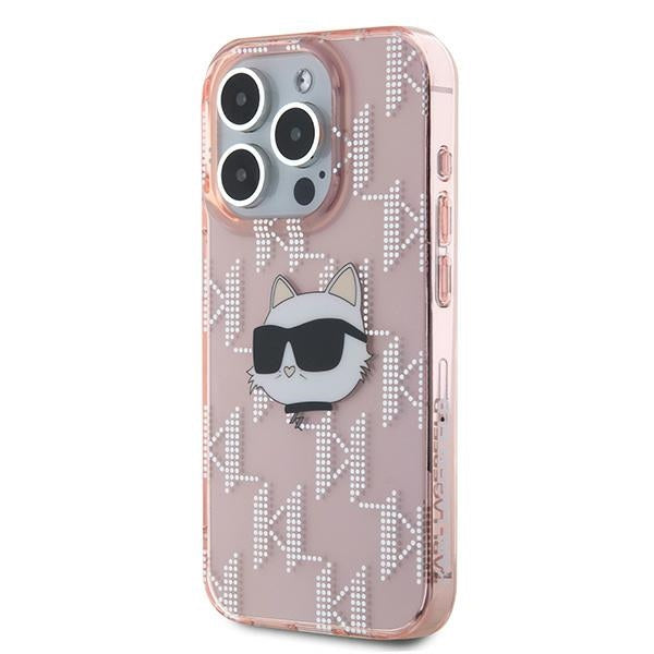 Karl Lagerfeld - IML Luxury (KLHCP15LHKLPCHP) - iPhone 15 Pro - Pink Choupette Head&Monogram