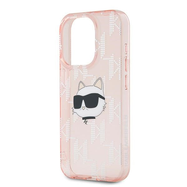 Karl Lagerfeld - IML Luxury (KLHCP15LHKLPCHP) - iPhone 15 Pro - Pink Choupette Head&Monogram