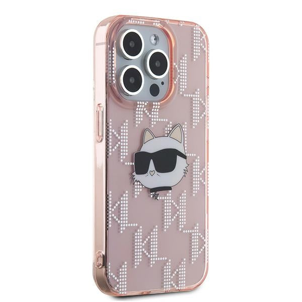 Karl Lagerfeld - IML Luxury (KLHCP15LHKLPCHP) - iPhone 15 Pro - Pink Choupette Head&Monogram