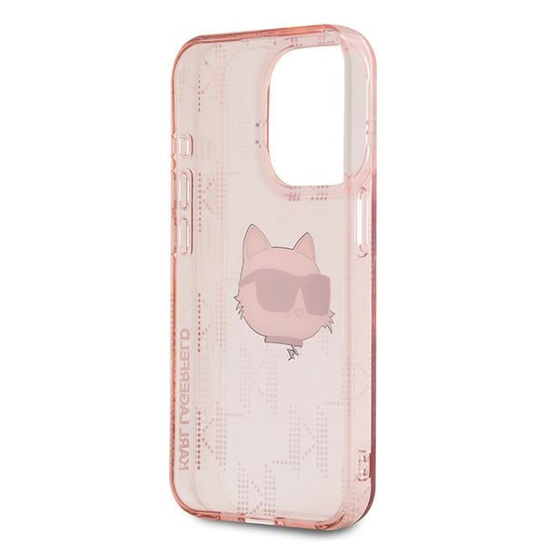 Karl Lagerfeld - IML Luxury (KLHCP15LHKLPCHP) - iPhone 15 Pro - Pink Choupette Head&Monogram
