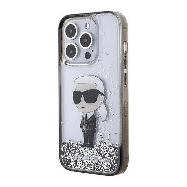 Karl Lagerfeld - Hardcase Liquid Glitter (KLHCP15LLKKNSK) - iPhone 15 Pro - Transparent Ikonik