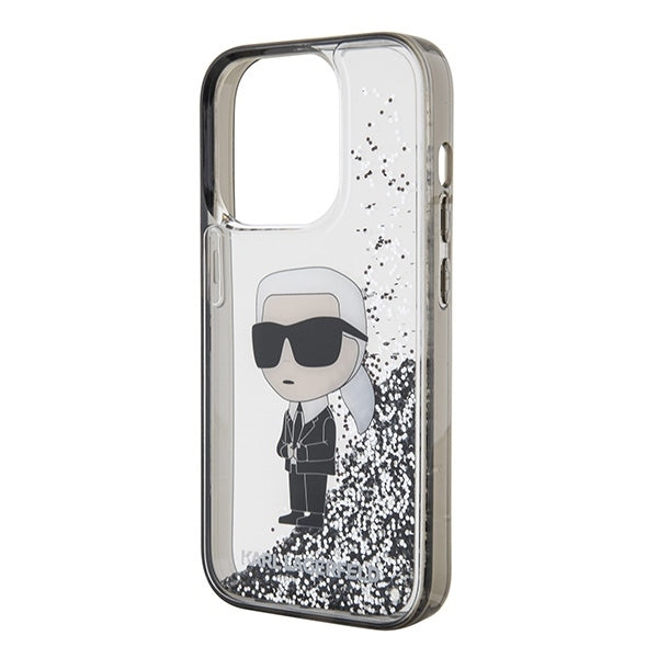 Karl Lagerfeld - Hardcase Liquid Glitter (KLHCP15LLKKNSK) - iPhone 15 Pro - Transparent Ikonik