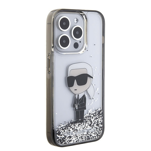 Karl Lagerfeld - Hardcase Liquid Glitter (KLHCP15LLKKNSK) - iPhone 15 Pro - Transparent Ikonik