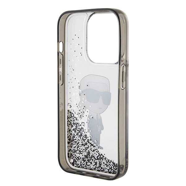 Karl Lagerfeld - Hardcase Liquid Glitter (KLHCP15LLKKNSK) - iPhone 15 Pro - Transparent Ikonik