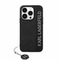 Karl Lagerfeld - Saffiano Rhinestones&Charm (KLHCP15LPSAKDGCK) - iPhone 15 Pro - Black