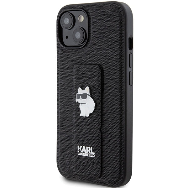 Karl Lagerfeld - Saffiano Gripstand (KLHCP15SGSACHPK) - iPhone 15 - Choupette
