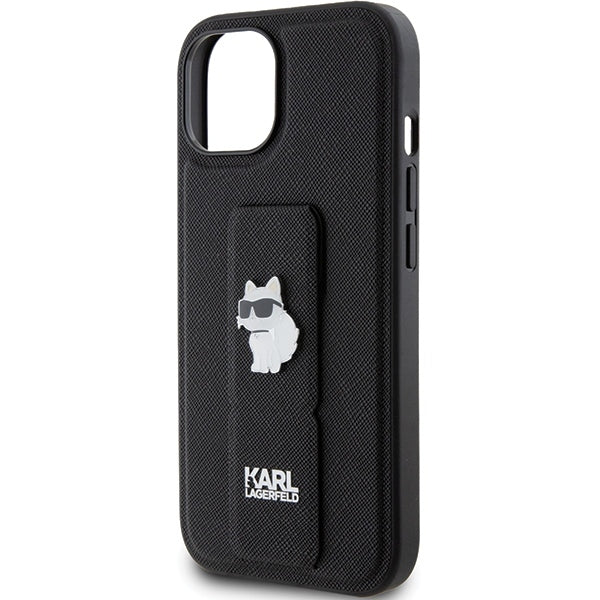 Karl Lagerfeld - Saffiano Gripstand (KLHCP15SGSACHPK) - iPhone 15 - Choupette