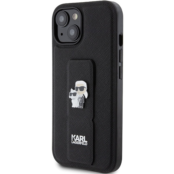 Karl Lagerfeld - Saffiano Gripstand (KLHCP15SGSAKCPK) - iPhone 15 - Karl&Choupette
