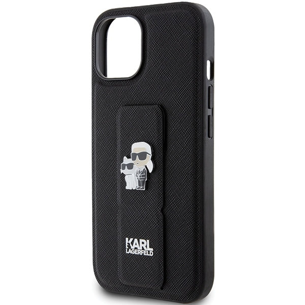 Karl Lagerfeld - Saffiano Gripstand (KLHCP15SGSAKCPK) - iPhone 15 - Karl&Choupette