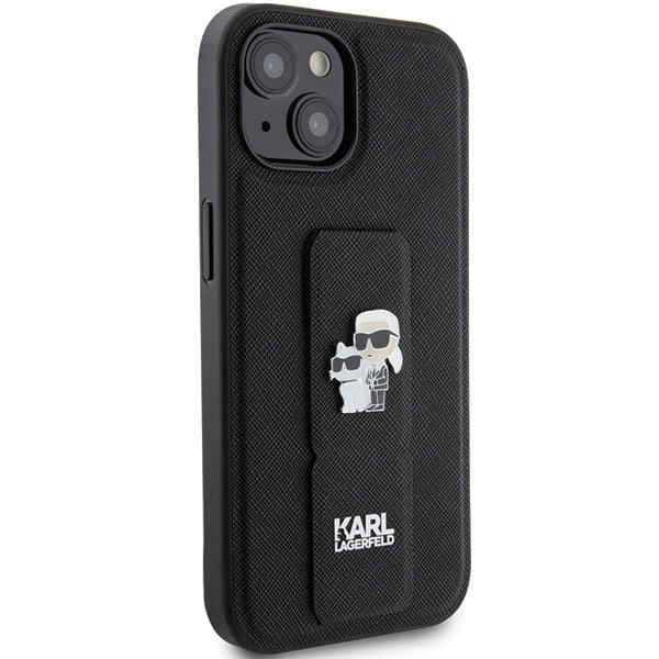 Karl Lagerfeld - Saffiano Gripstand (KLHCP15SGSAKCPK) - iPhone 15 - Karl&Choupette